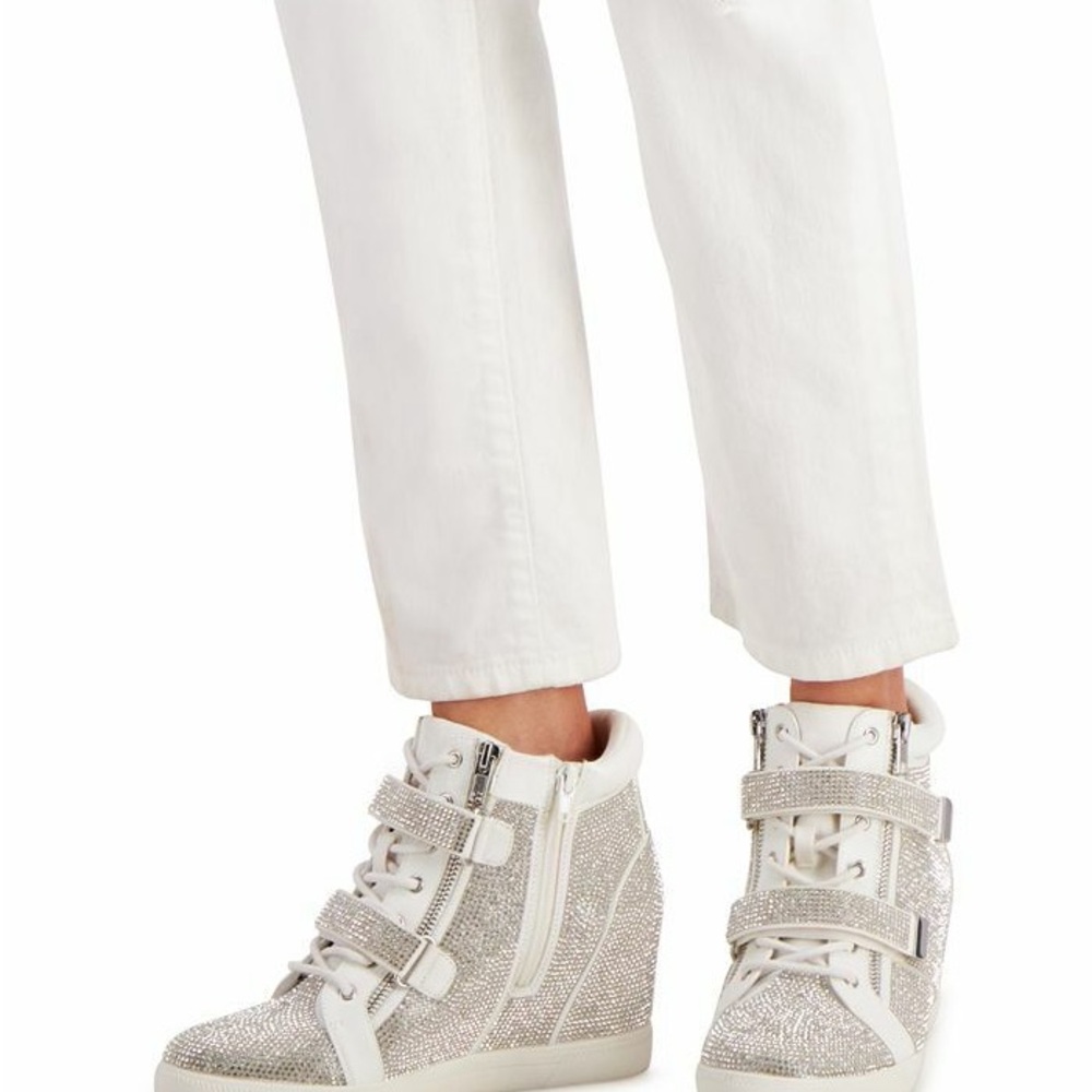 Women's Silver High-Top Sneakers